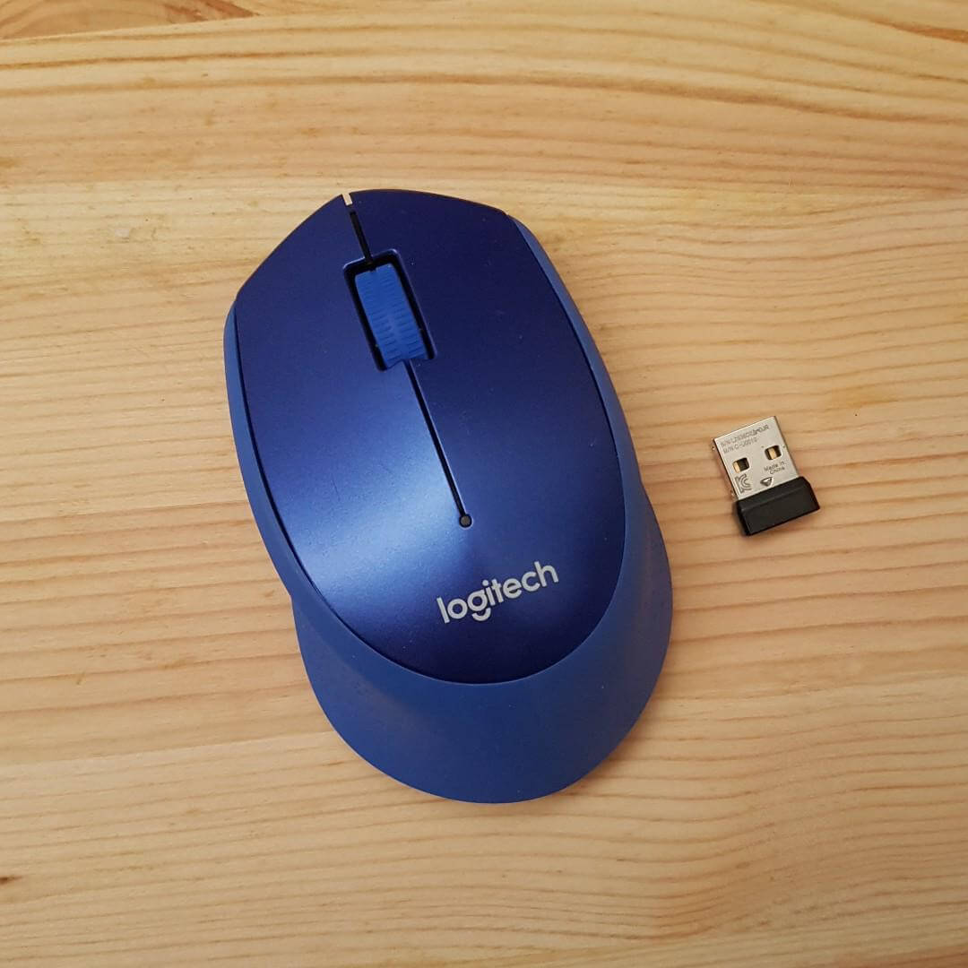 Chuột không dây Logitech M331 (USB/Màu xanh) có độ ồn thấp